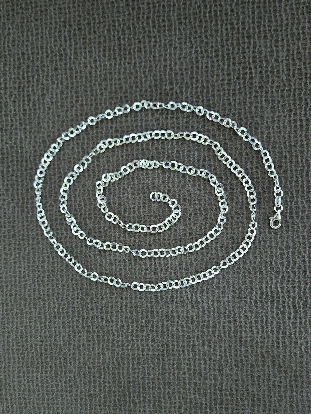 FAS Italy🇮🇹 Silver🤍 Twisted🧬 Flat Circle⭕️ Link Chain⛓️ - NWOT